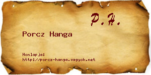 Porcz Hanga névjegykártya